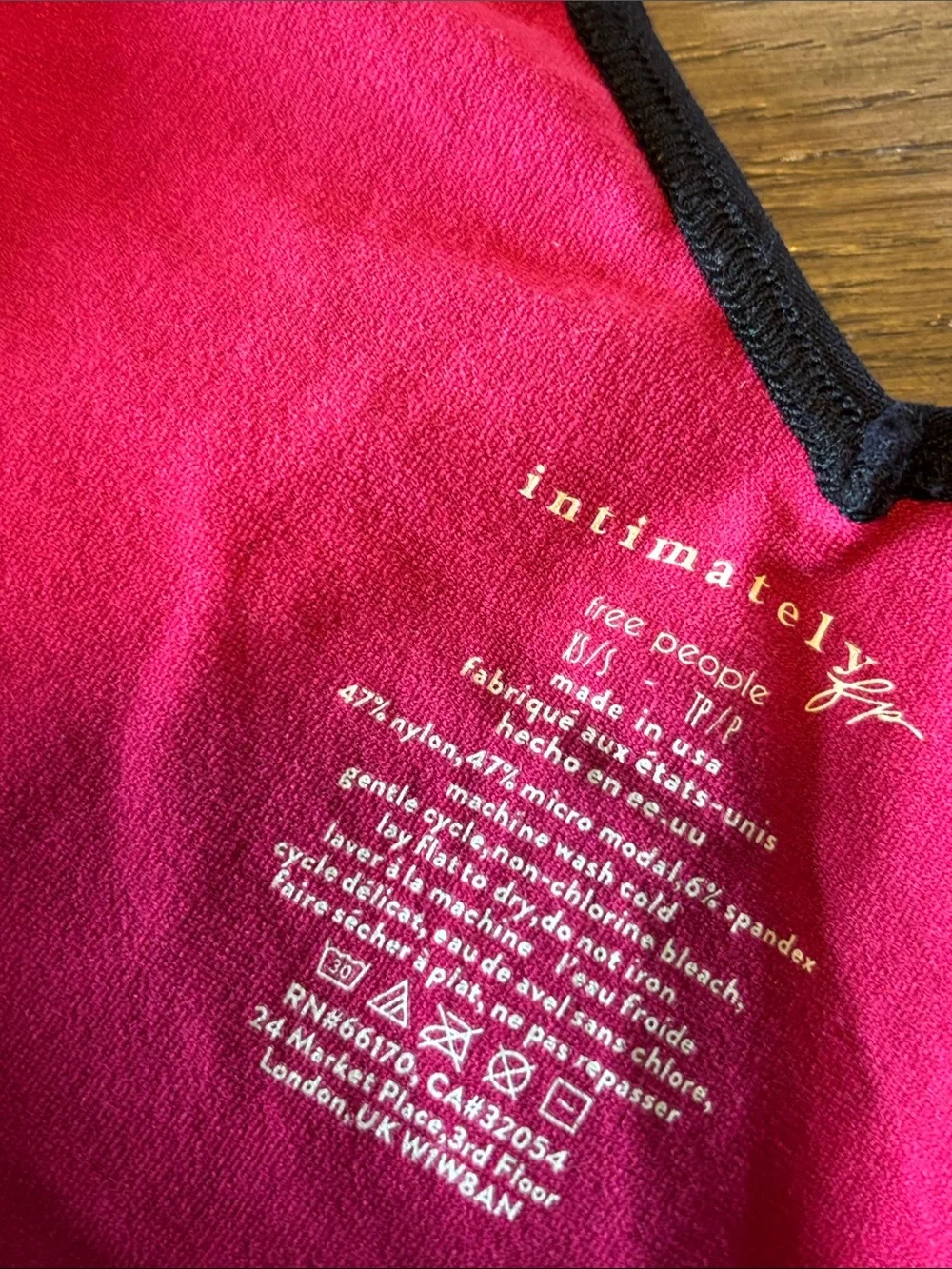 Free People Black Open-Knit Tank with Hot Pink Lining micro modal shirt xs/s